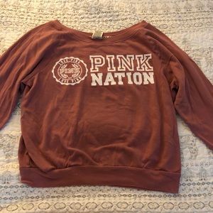 LOVE PINK LIGHTWEIGHT SWEATSHIRT (L)